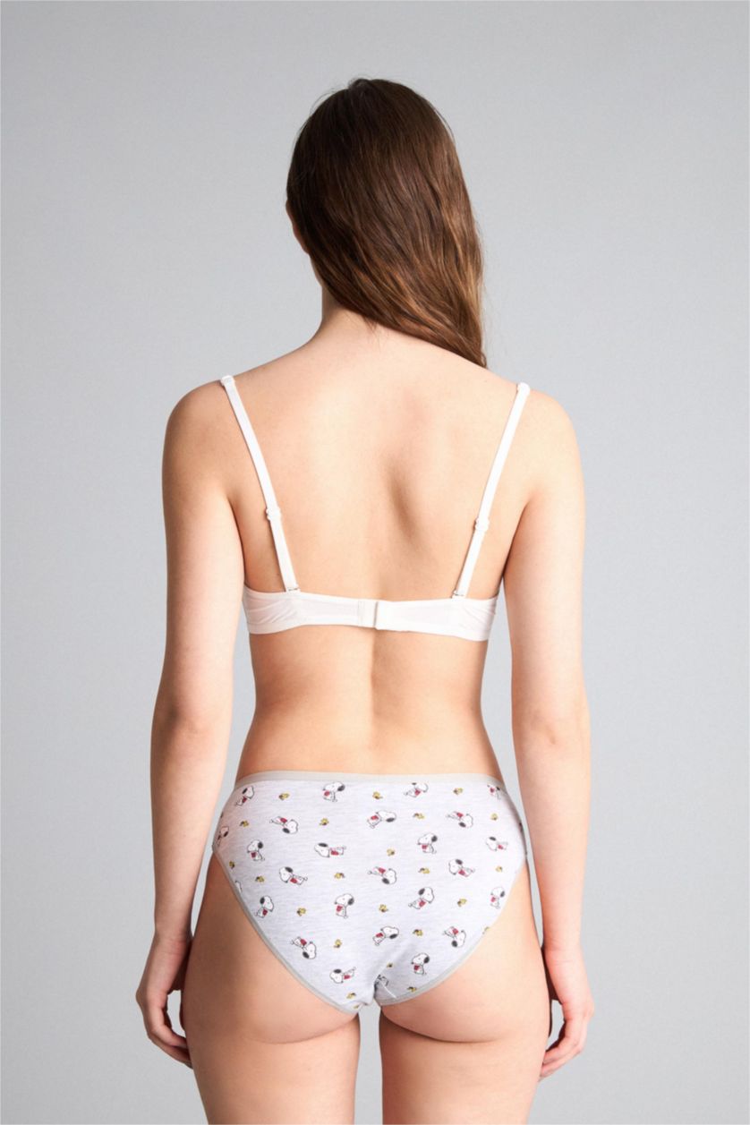 WOMAN Grey Melange 2 piece Snoopy Licensed Panties Set