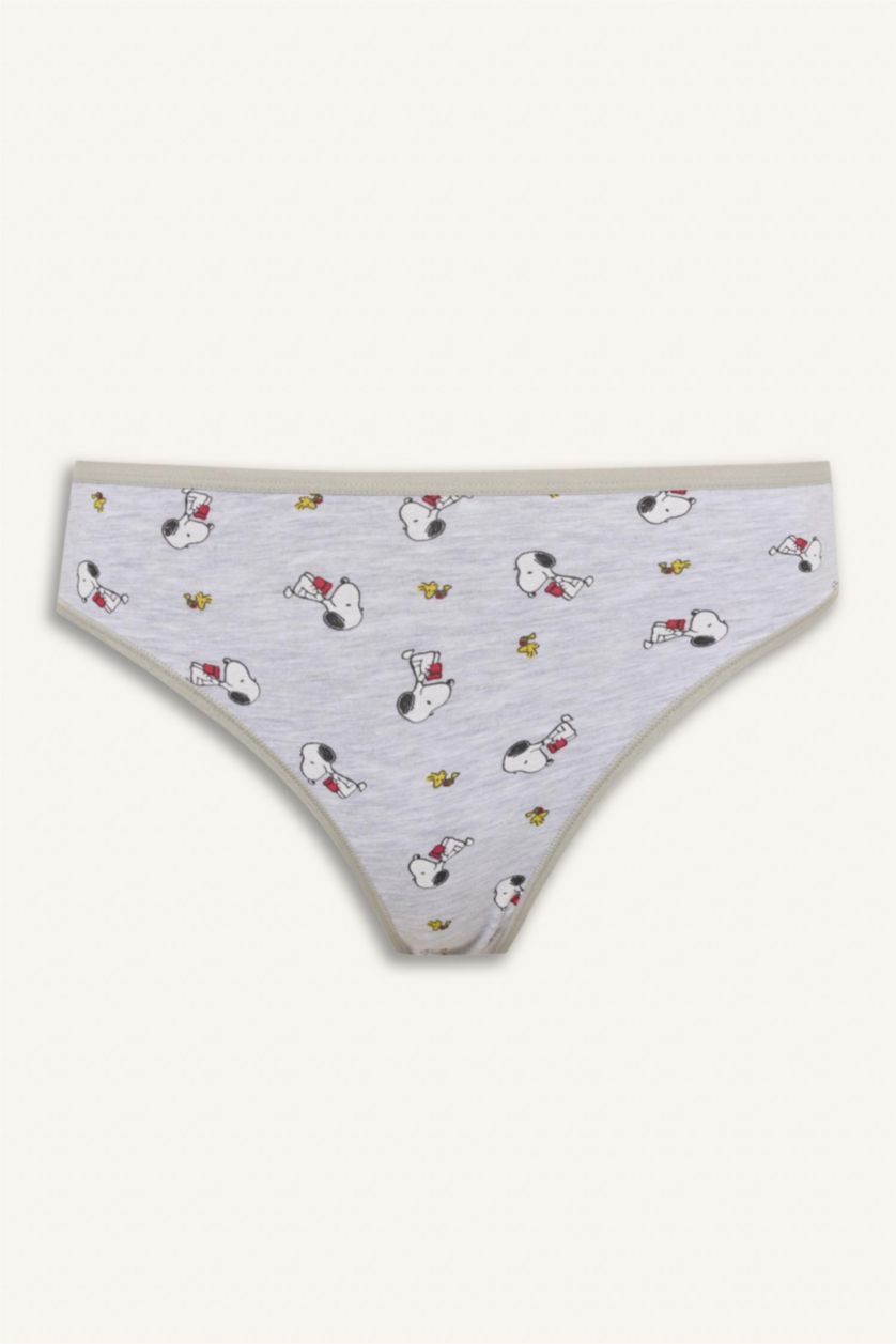 WOMAN Grey Melange 2 piece Snoopy Licensed Panties Set