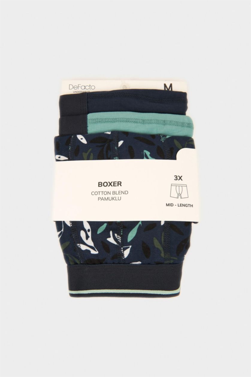 رجال كحلي بوكسر قصة عادية - 3 قطع