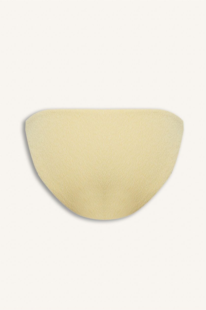 Kadın Sarı Regular Fit Krinkıl Bikini Alt