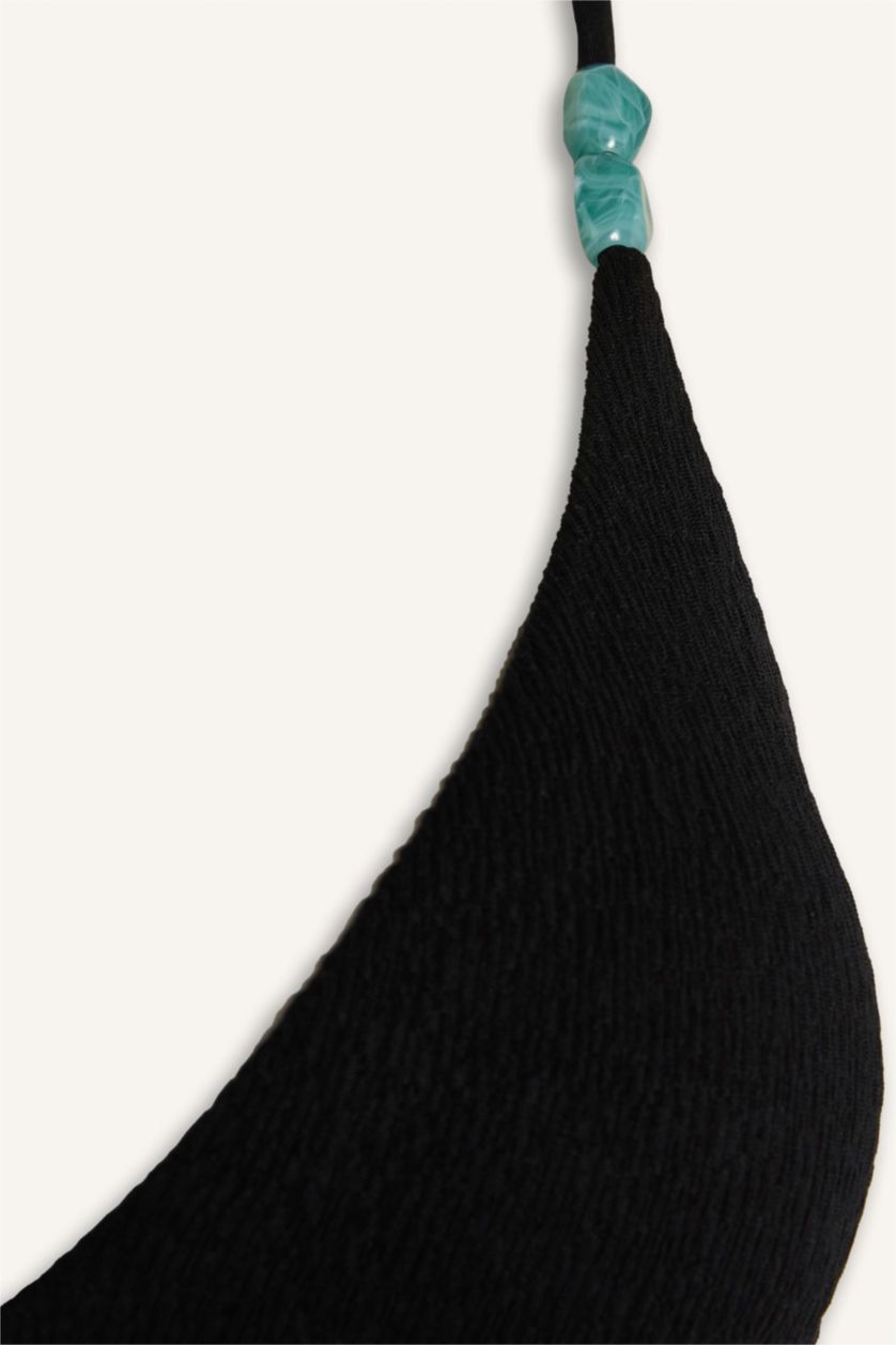 Әйелдерге қара Regular Fit кринкл мата суға шомылу киімі