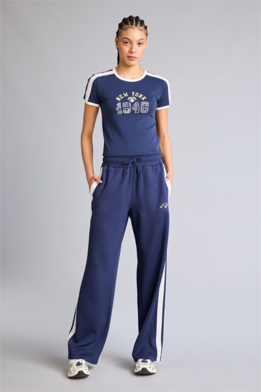 Әйелдерге индиго Airtech NBA New York Knicks Slim Fit спорттық модал футболка