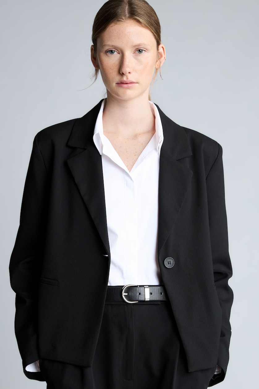 Women Black Relax Fit Blazer