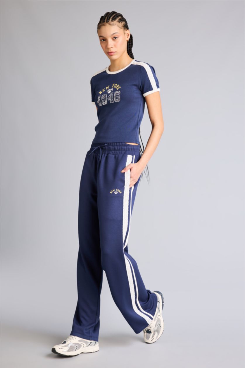 Женщины Индиго Брюки Airtech NBA New York Knicks Straight Fit из водолазной ткани