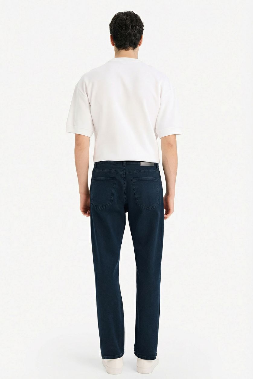 رجالي أسود أزرق بنطلون جينز برجل ضيقة