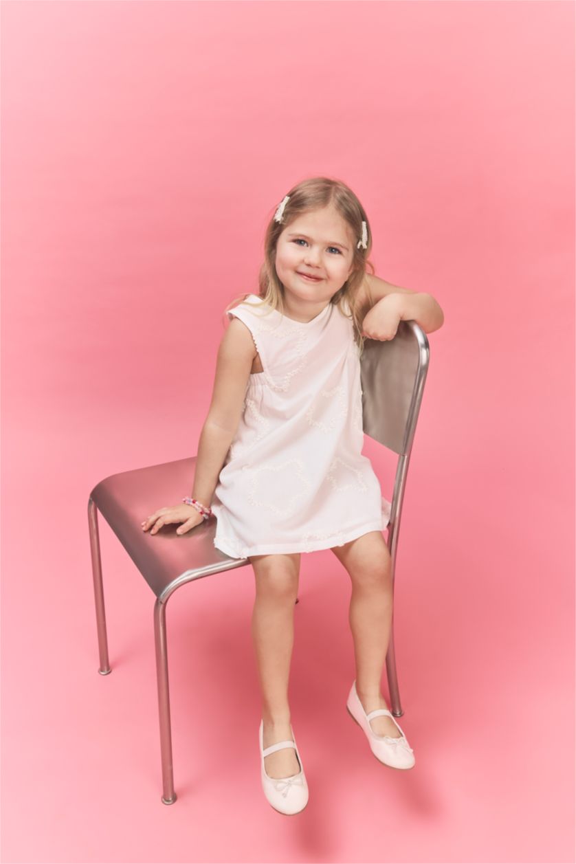 Baby Girls White Strappy Woven Dress