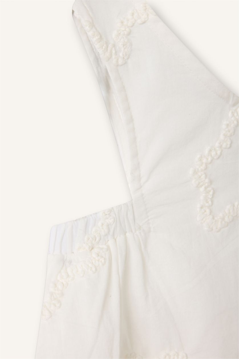 Baby Girls White Strappy Woven Dress
