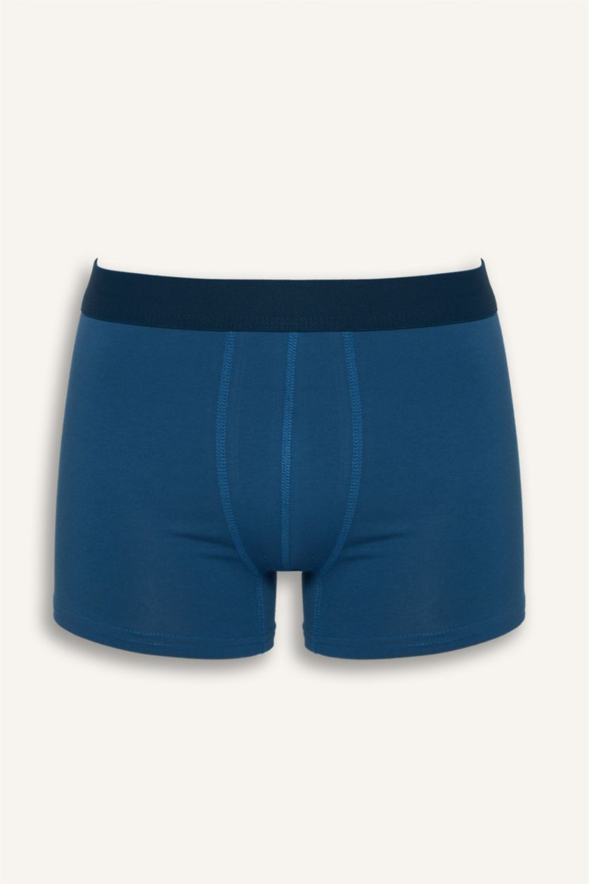 Erkek Lacivert Regular Fıt Desenli 3'lü Boxer