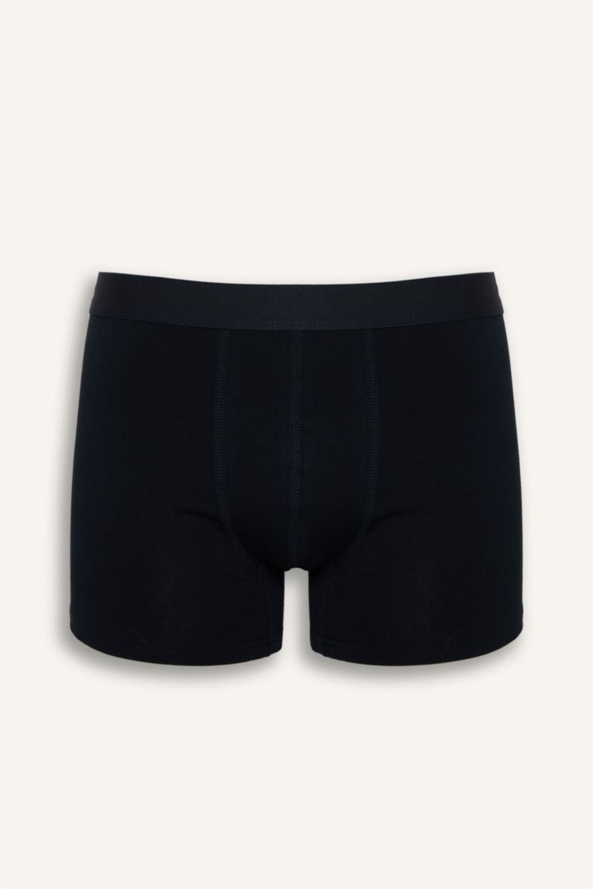 Erkek Lacivert Regular Fıt Baskılı 3'lü Boxer