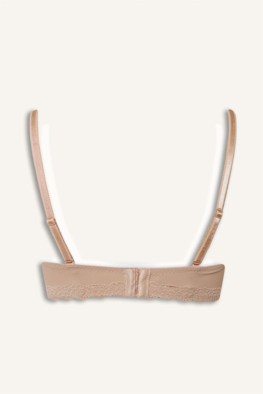 Woman Beige Fall in Love With Lace With Pad Bra