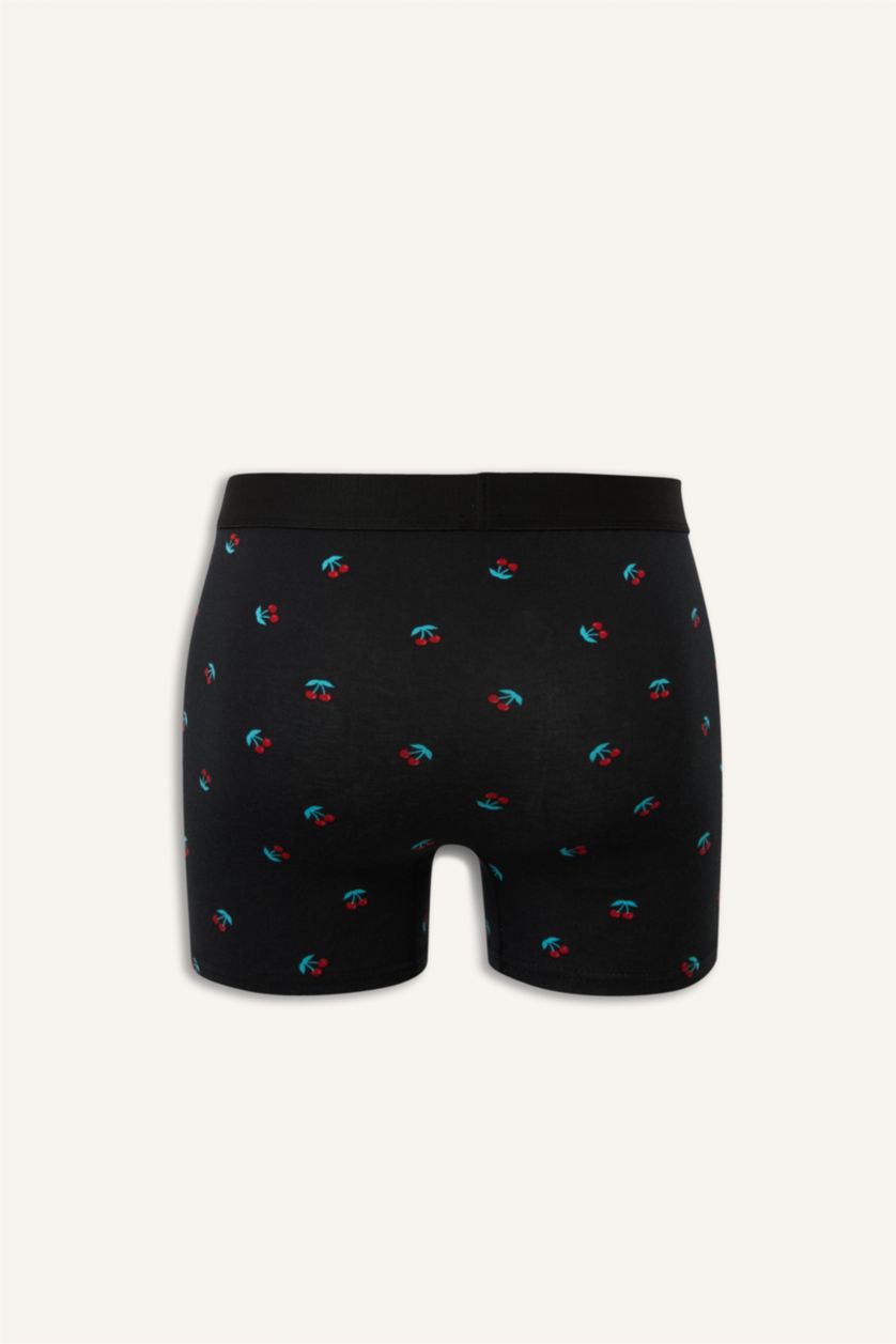 رجالي نيلي بوكسر قصة عادية بطبعة فاكهة - 3 قطع