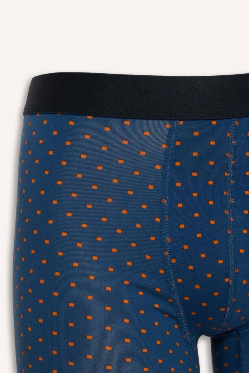 Erkek Koyu Mavi Regular Fıt Hayvan Desenli 3'lü Boxer