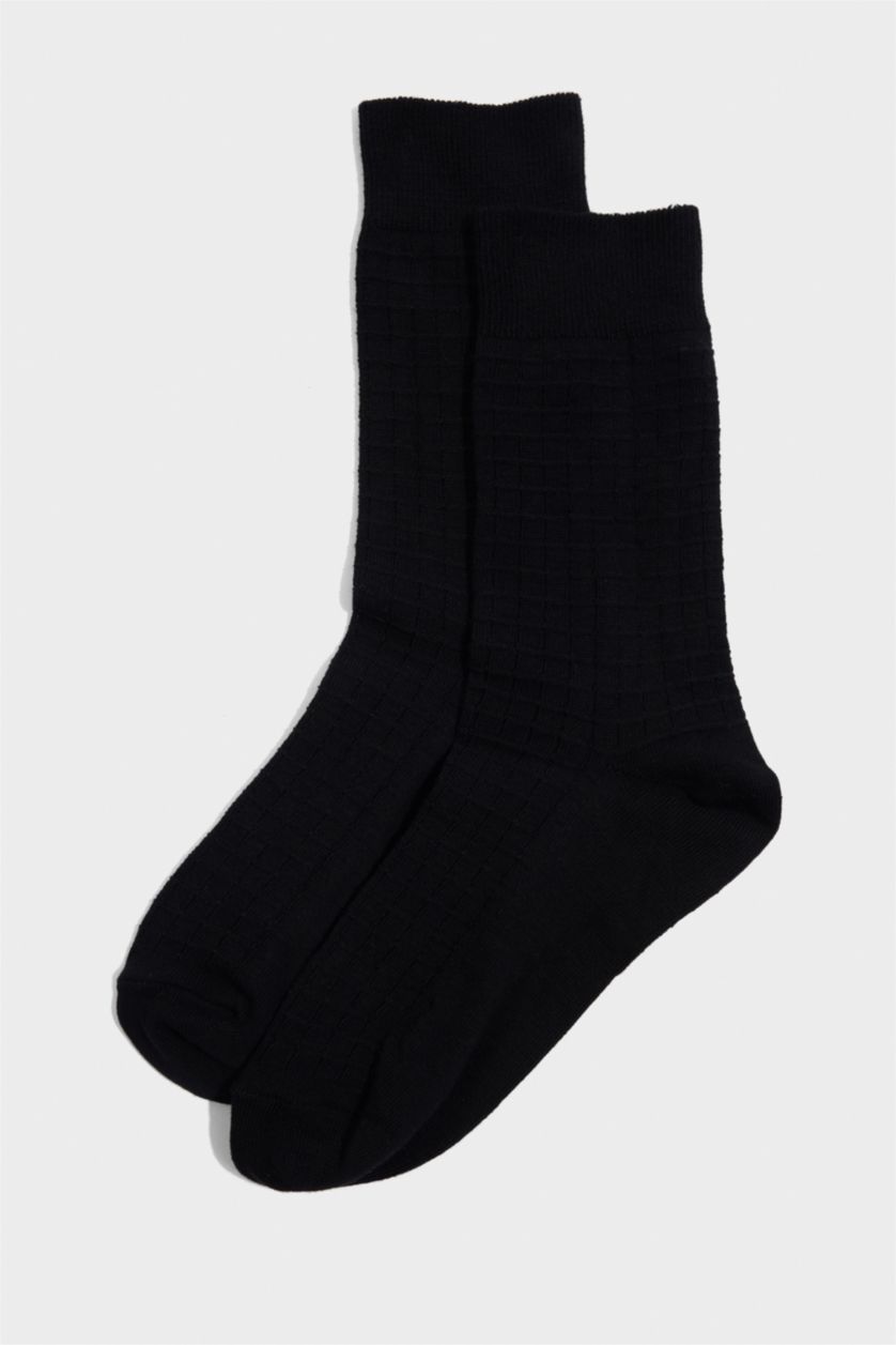 MAN Black Man 3 Piece Cotton Long Socks
