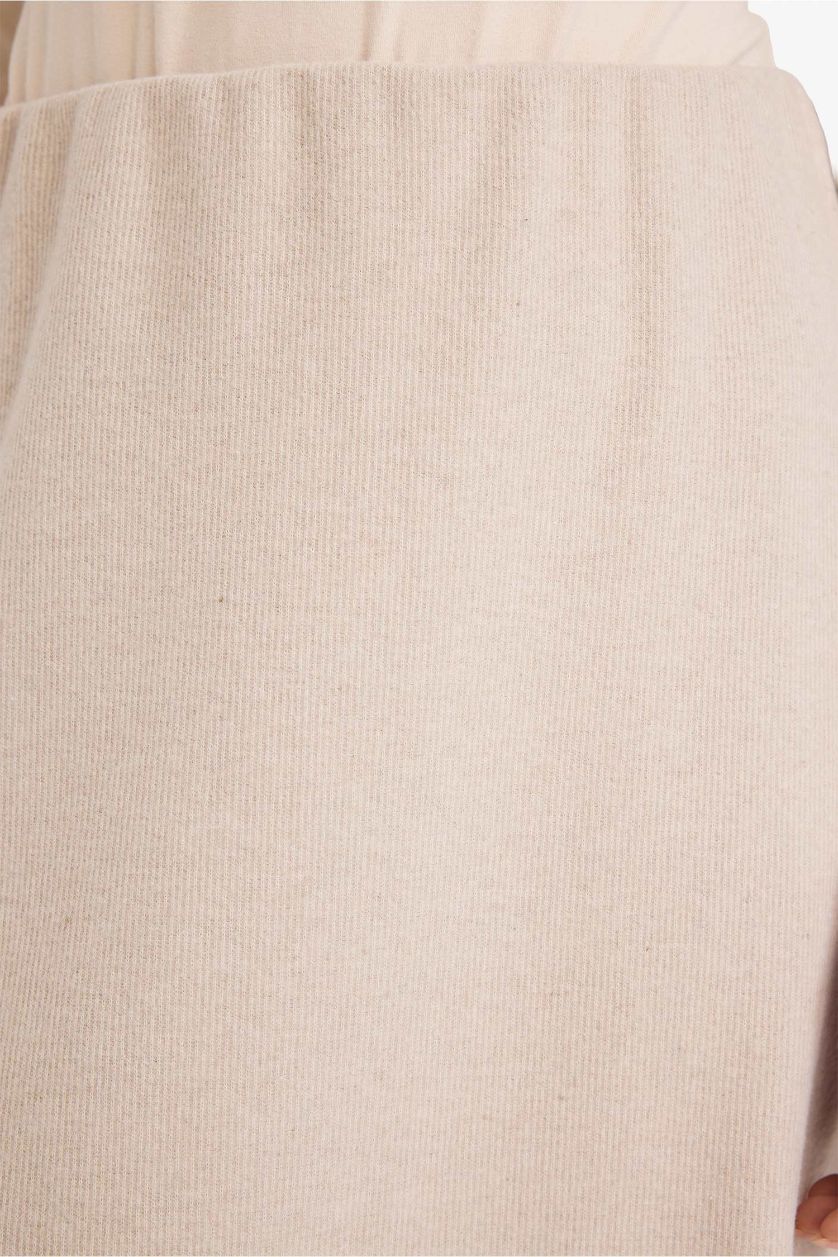 Kadın Bej A Kesim Selanik Kumaş Etek