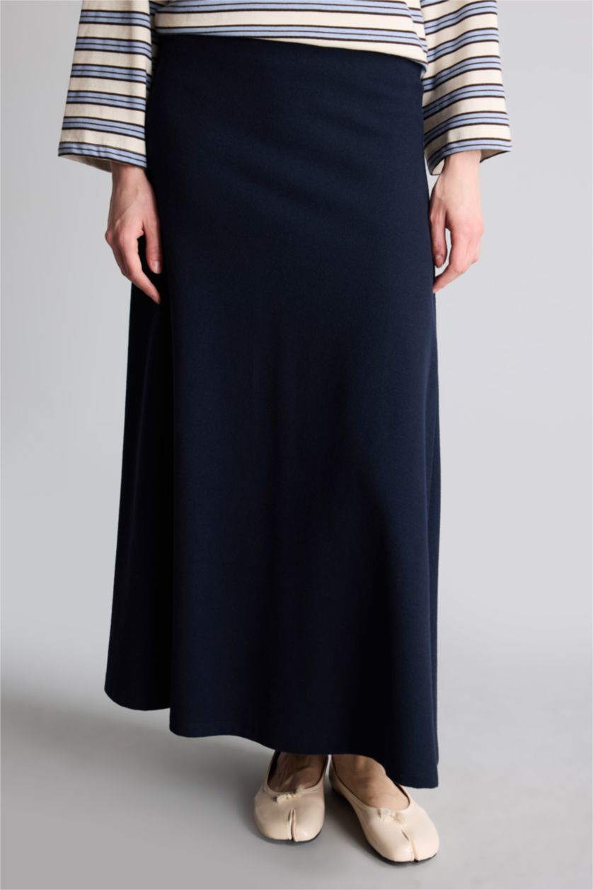 WOMAN NAVY A Line Skirt