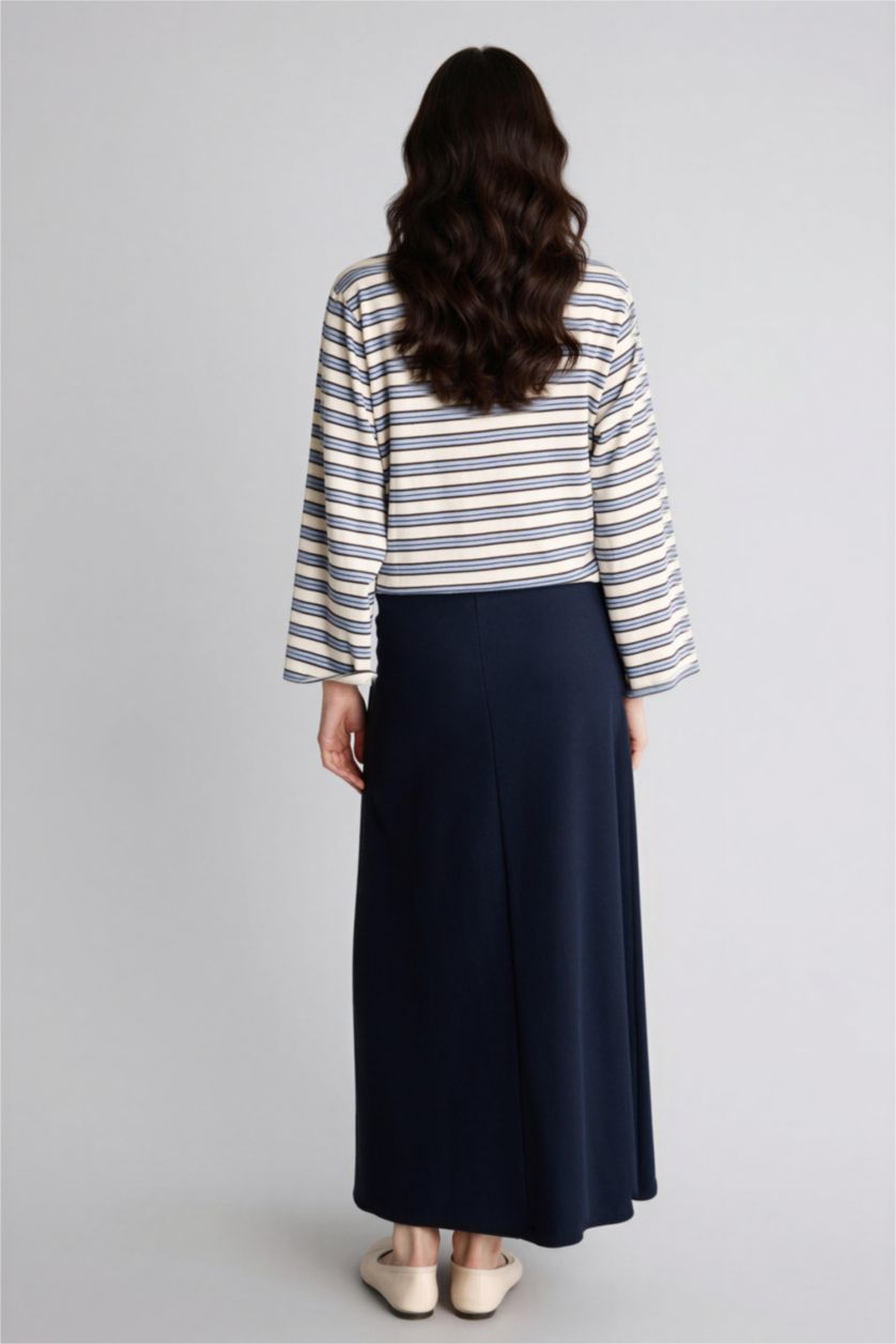 Kadın Lacivert A Kesim Etek