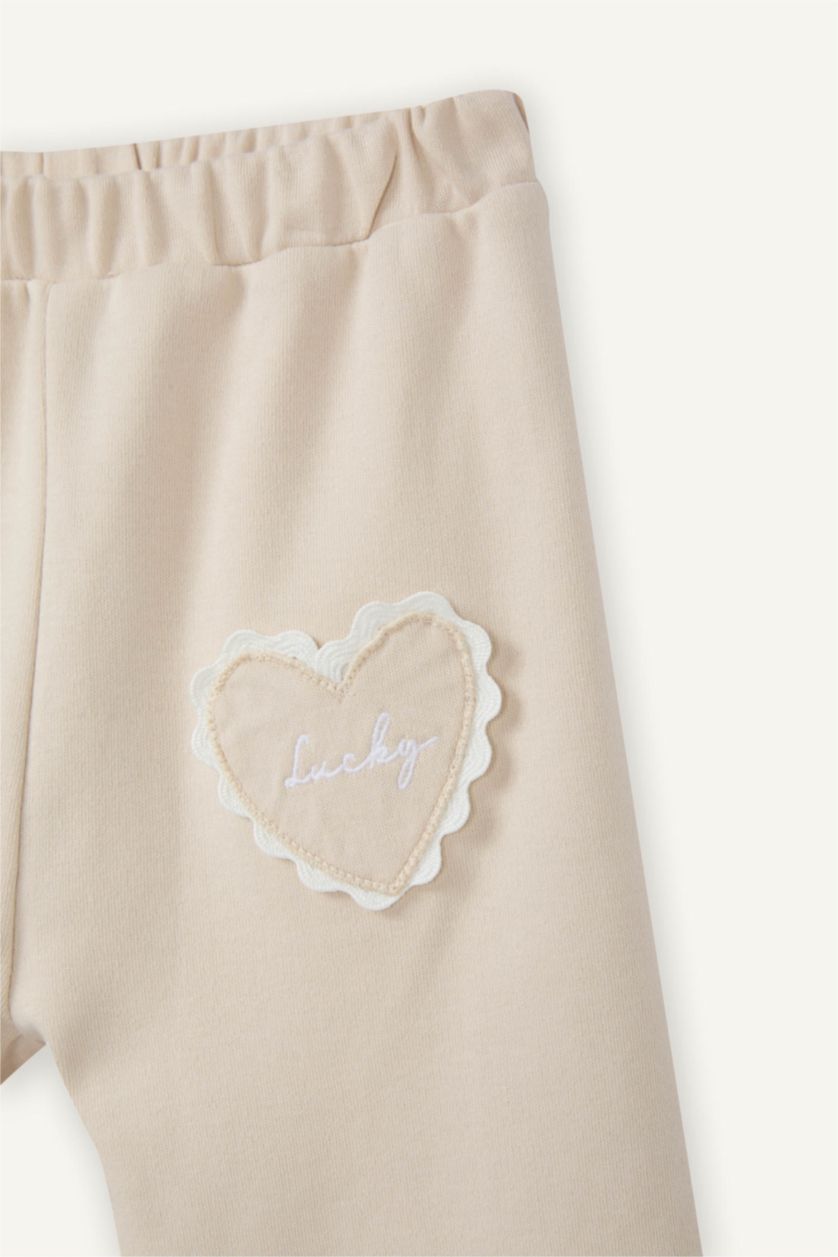 Kız Bebek Bej Wıde Leg Pantolon Kız Bebek