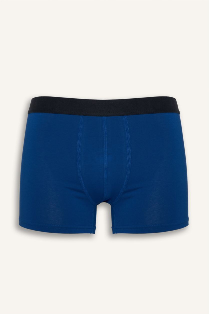 Erkek Koyu Mavi Regular Fıt Yiyecek Baskılı 3'lü Boxer