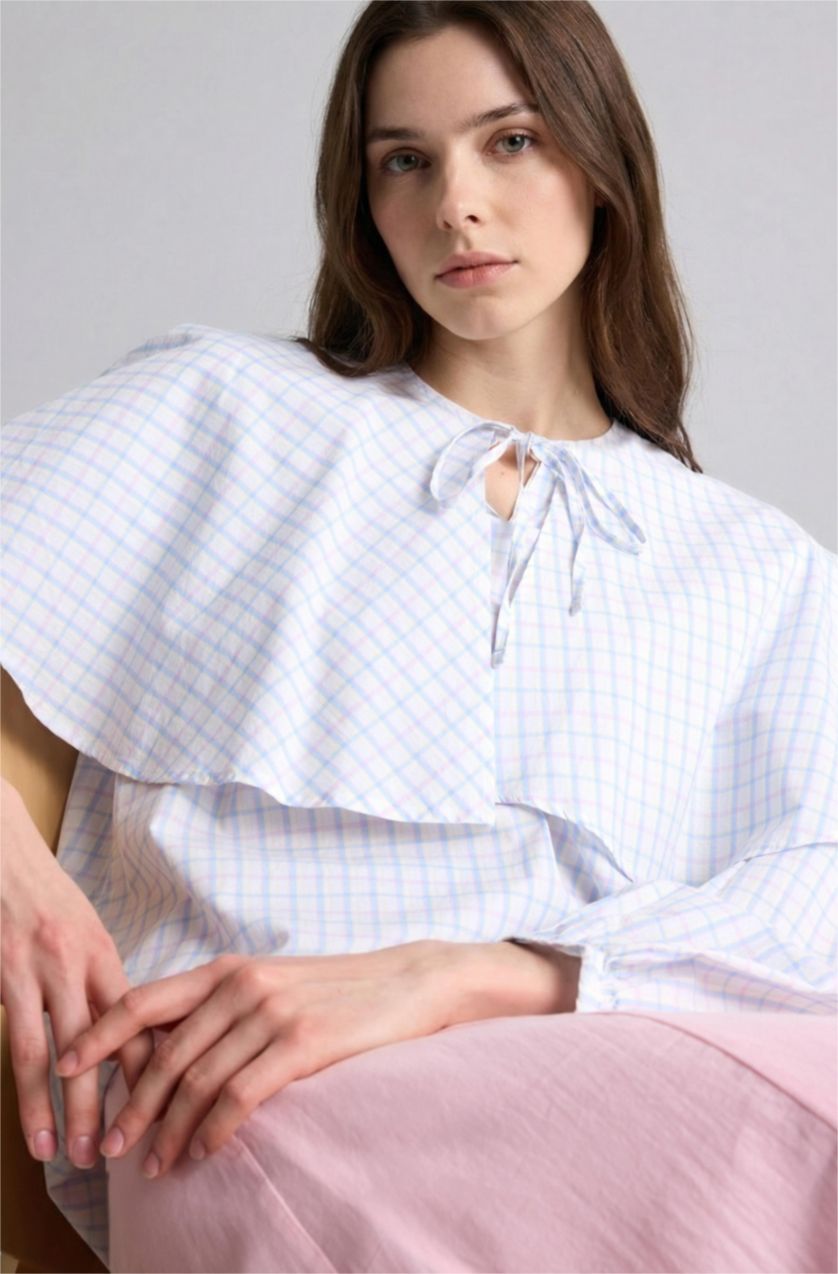 WOMAN Ecru Regular Fit Poplin Long Sleeve Tunic
