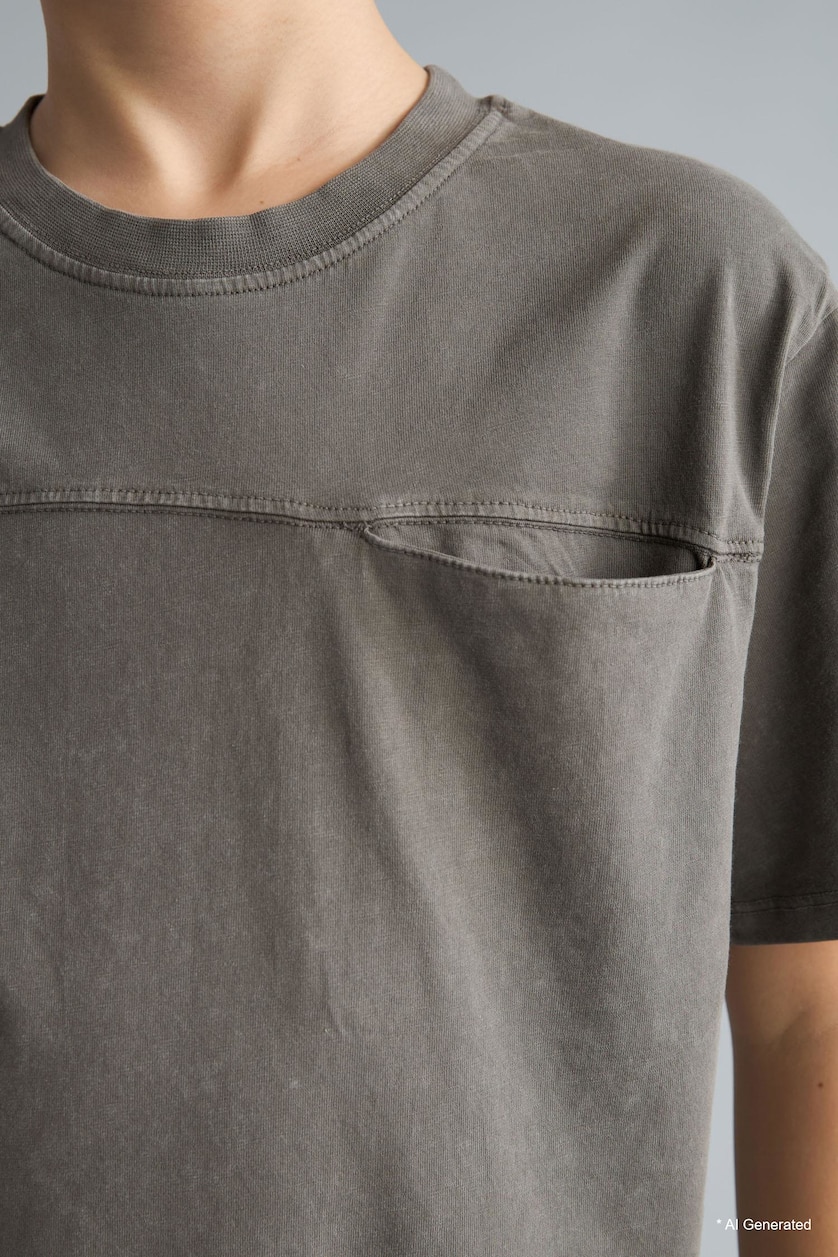 BOYS & TEENS Dark Grey Boy New Regular Fit Crew Neck T-Shirt