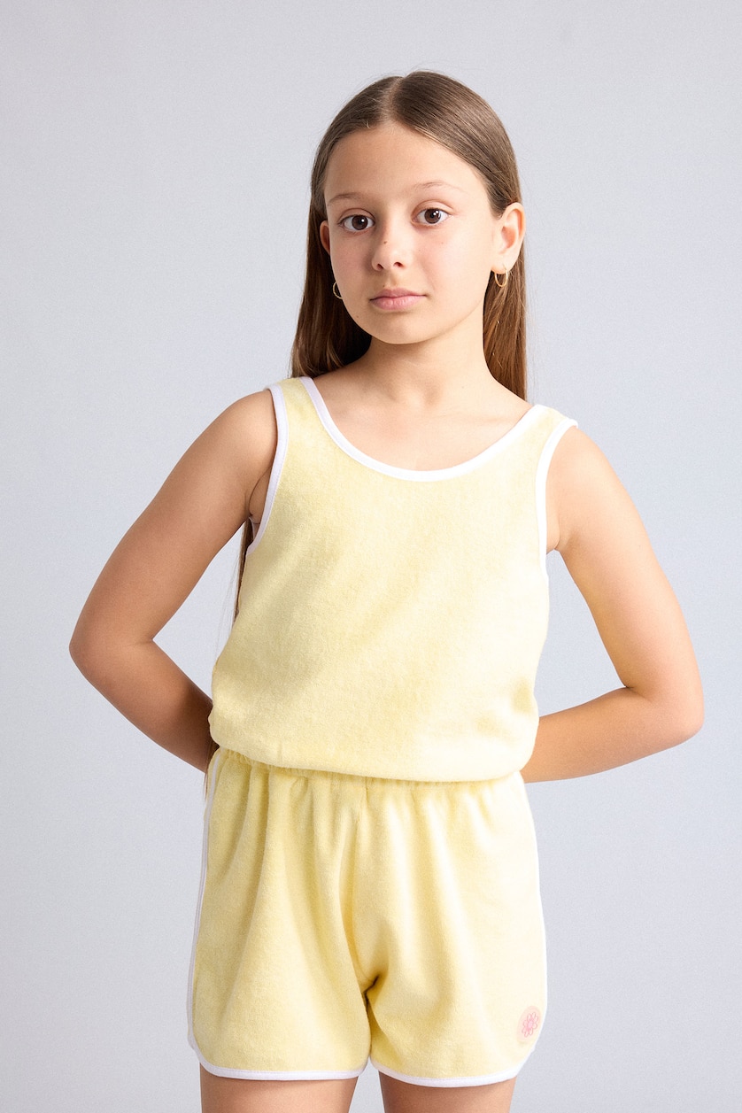 Girls & Teens Light Yellow لبس بحر بناتي
