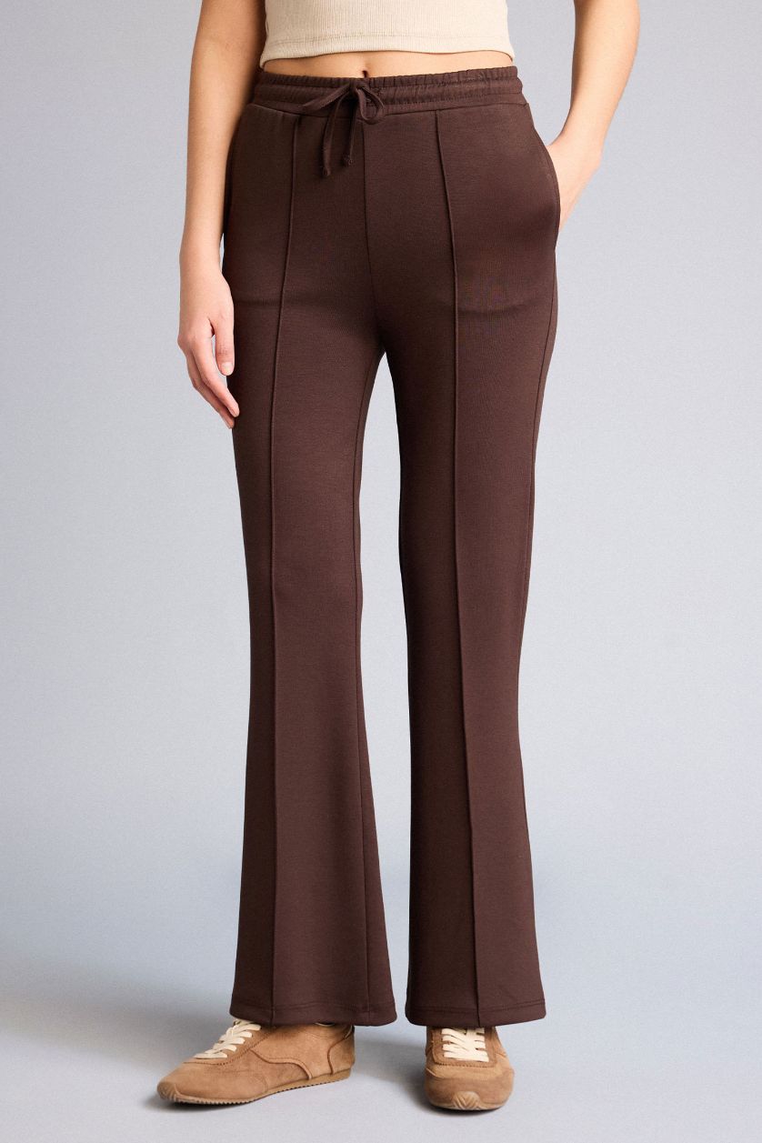 Woman Brown Flare modal Trousers