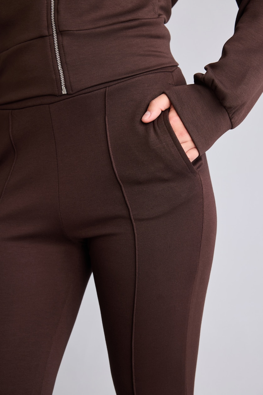 WOMAN Brown Flare modal Trousers