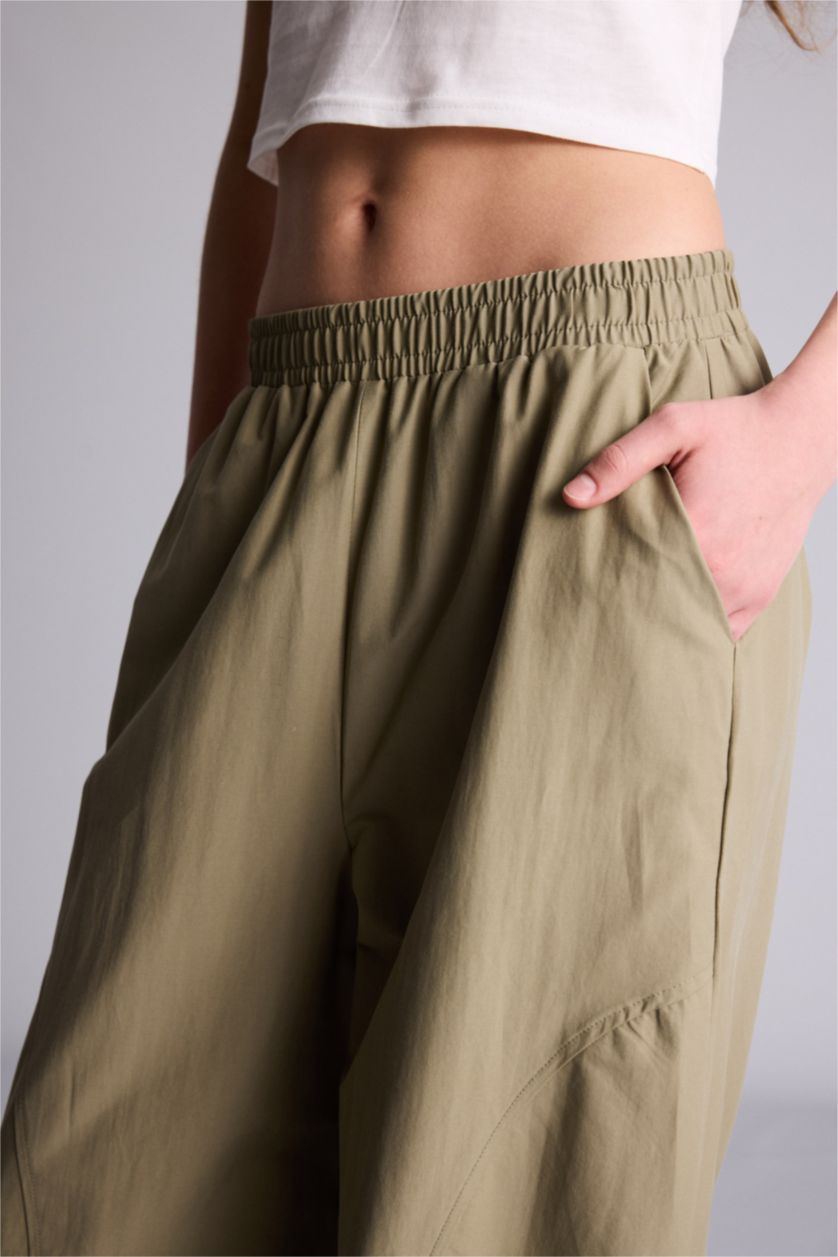 حريمي كاكي بنطلون بالون فيت بجيب وخصر عادي