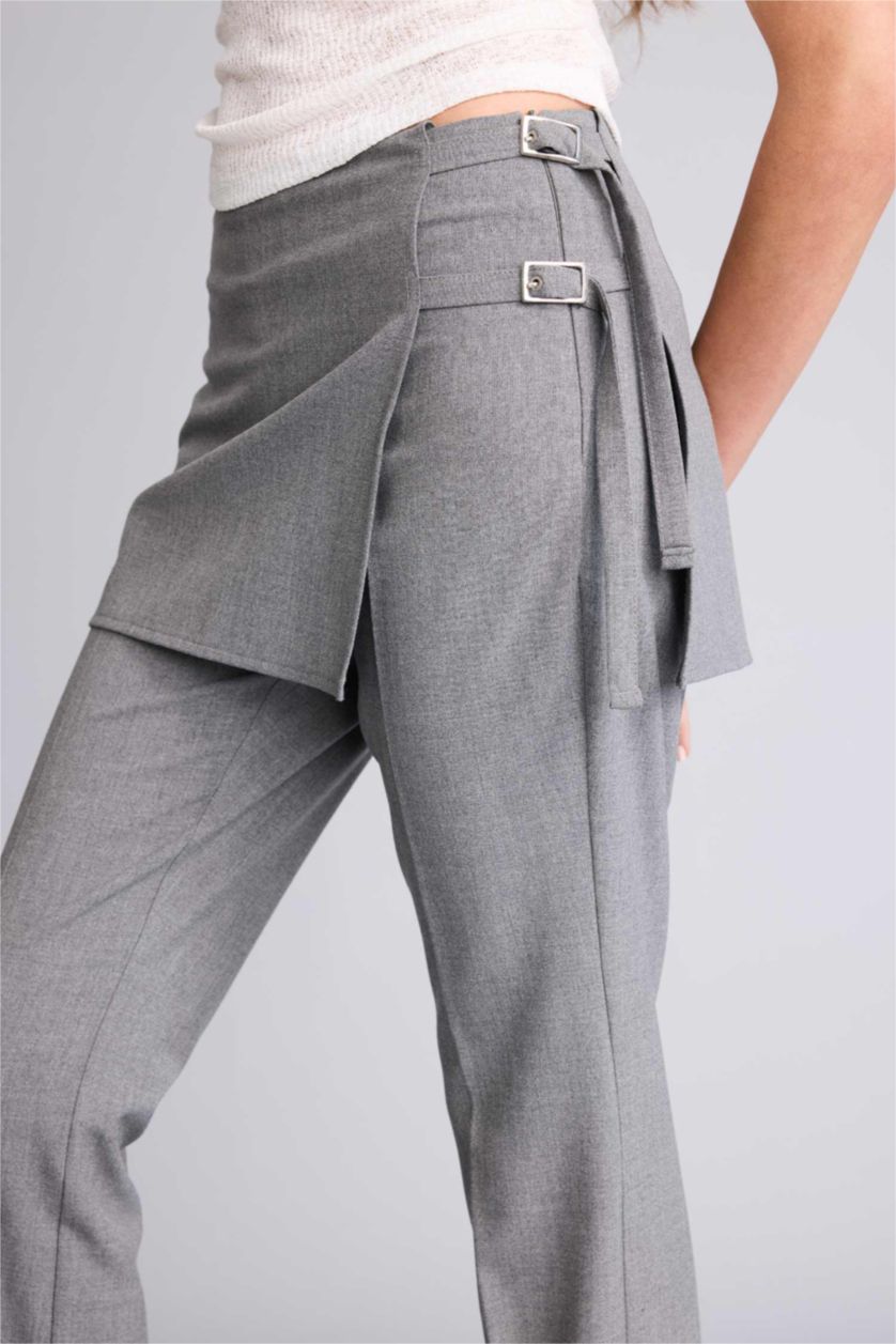 Woman Grey Flare Trousers