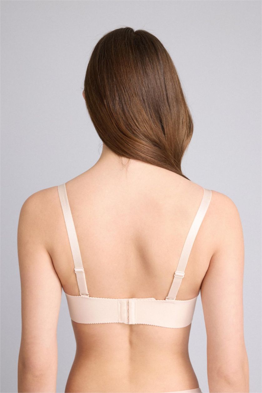 Женщины Светло-розовый Fall in Love из микроволокна с чашечками с чашечками без косточек Бюстгалтер