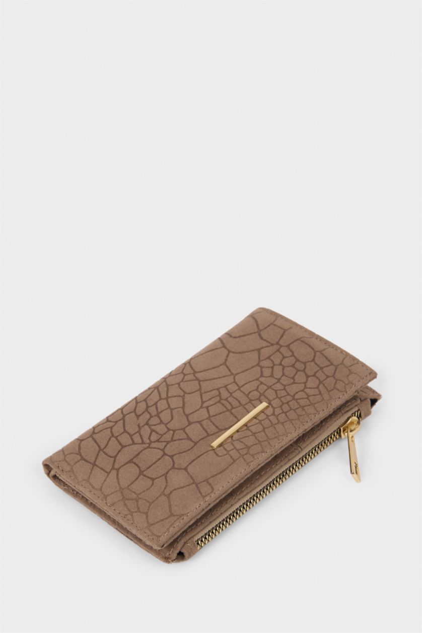 Kadın Kahve Kadın Süet Cüzdan