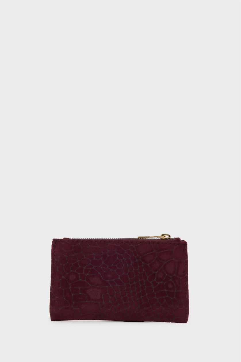 Kadın Bordo Kadın Süet Cüzdan