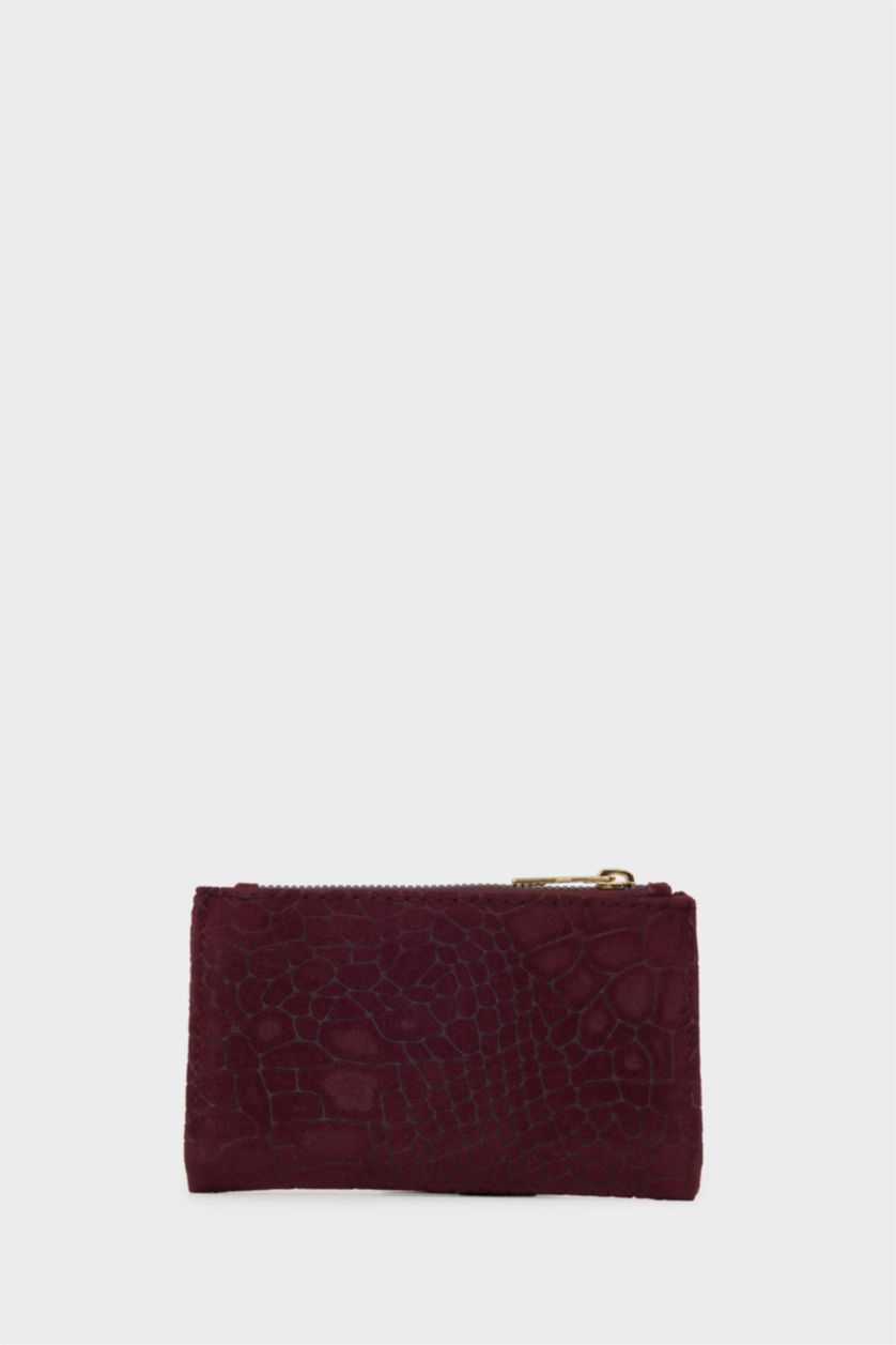 Kadın Bordo Kadın Süet Cüzdan