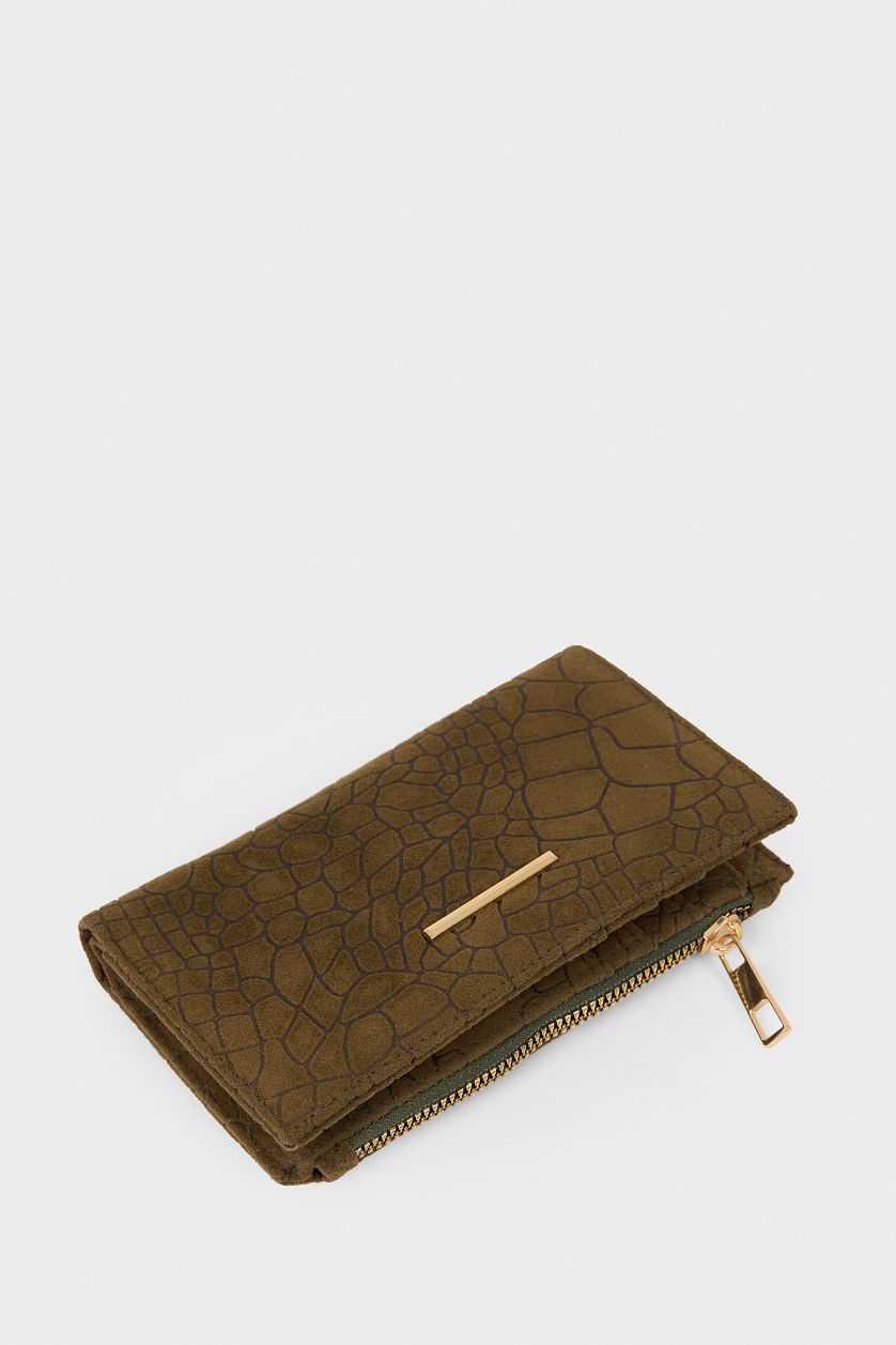 Kadın Yeşil Kadın Süet Cüzdan