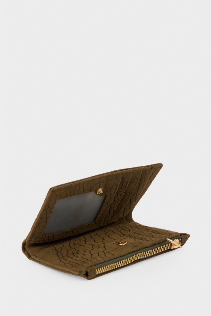 Kadın Yeşil Kadın Süet Cüzdan