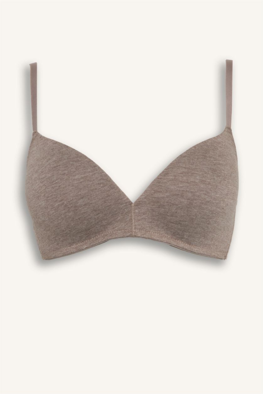 حريمي ميلانج بني فاتح حمالة صدر برا قطن مبطن - قطعتين