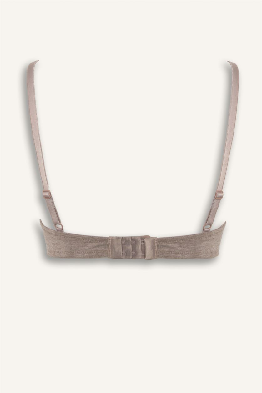 حريمي ميلانج بني فاتح حمالة صدر برا قطن مبطن - قطعتين