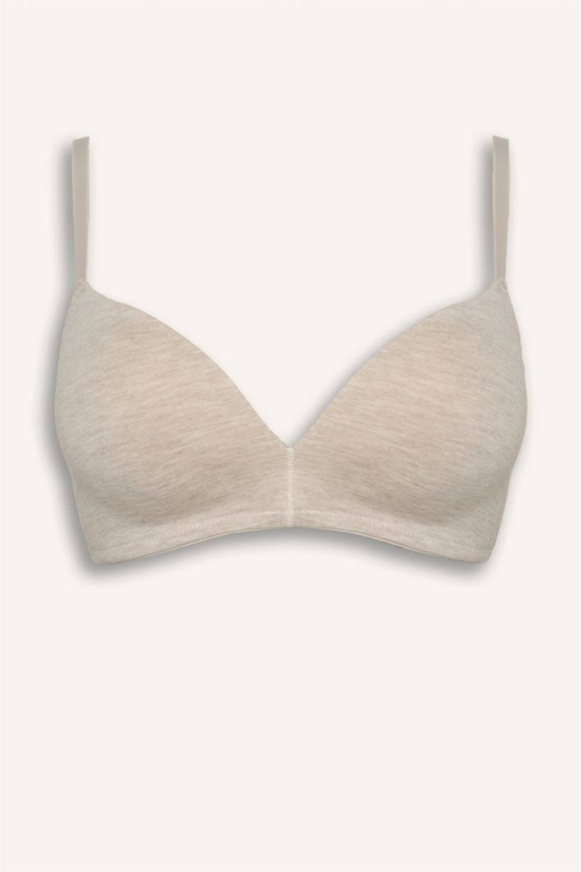 حريمي ميلانج بني فاتح حمالة صدر برا قطن مبطن - قطعتين