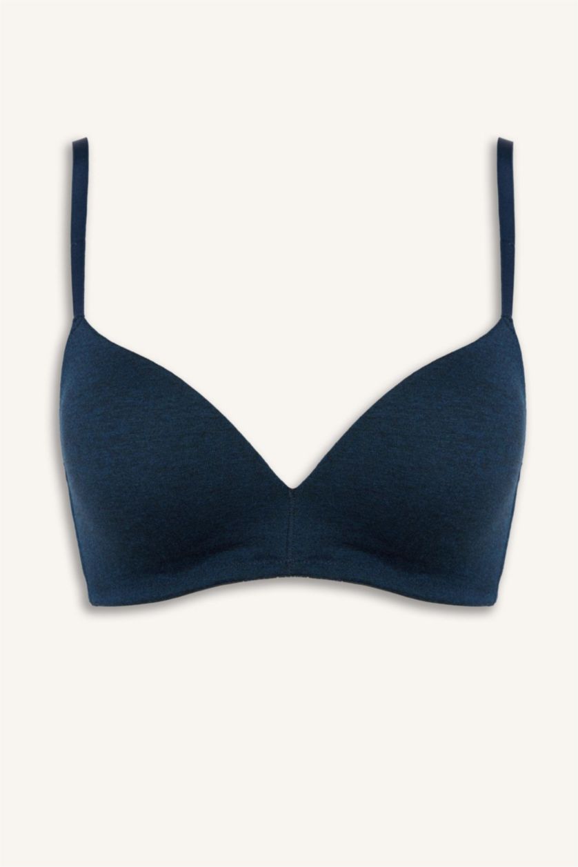 نساء ميلانج كحلي حمالة الصدر مبطن مبطن من قطعتين