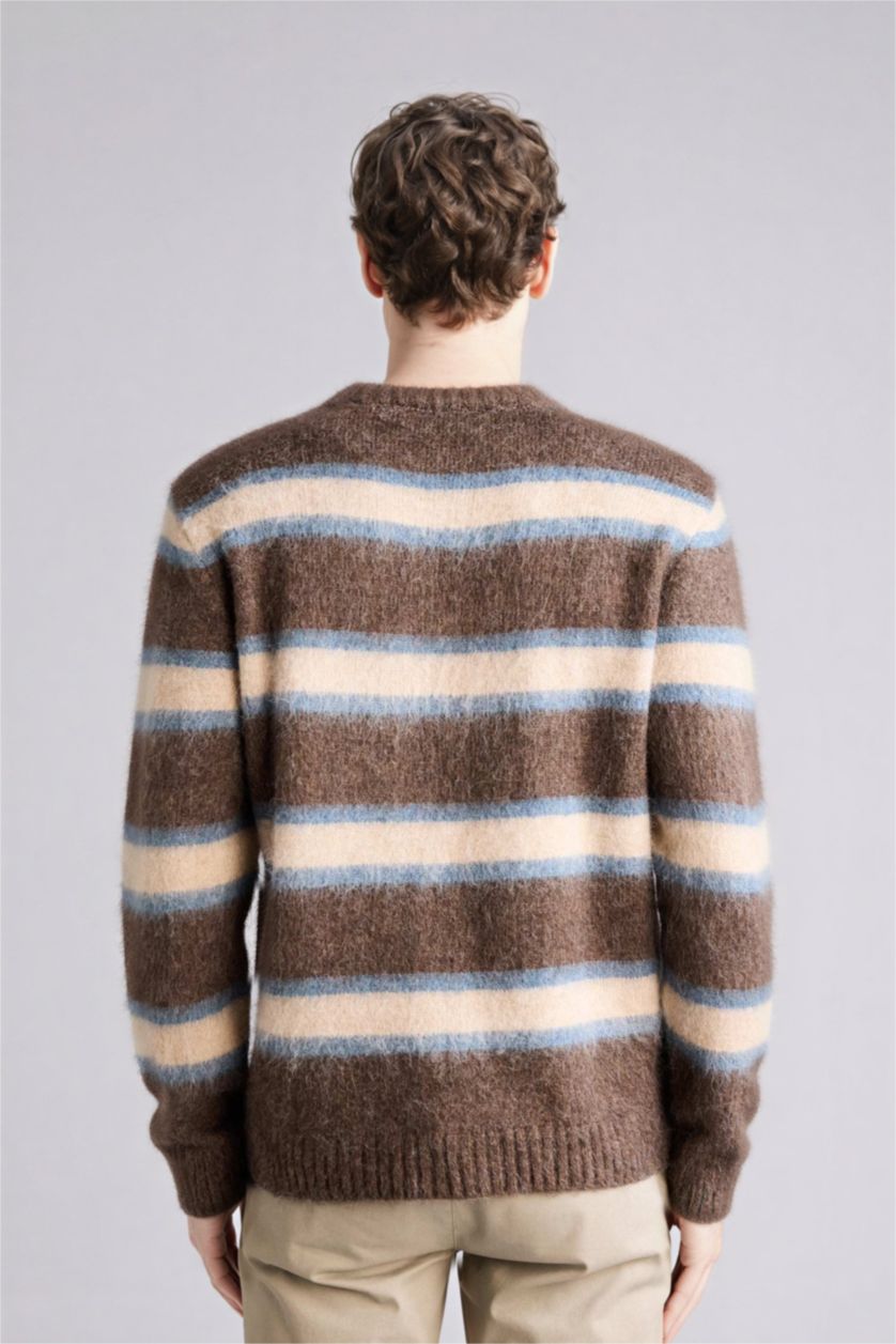HOMME Marron Clair Pull en maille Coupe régulière