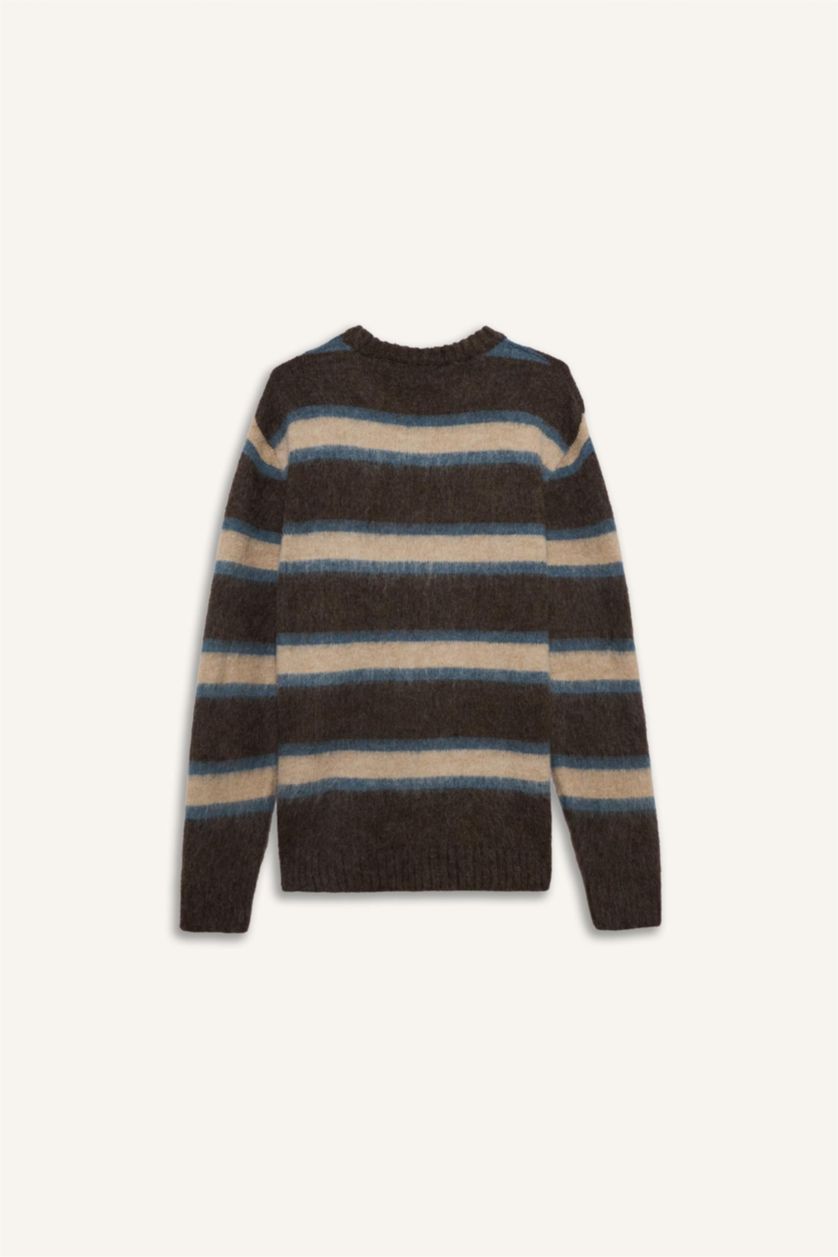 HOMME Marron Clair Pull en maille Coupe régulière