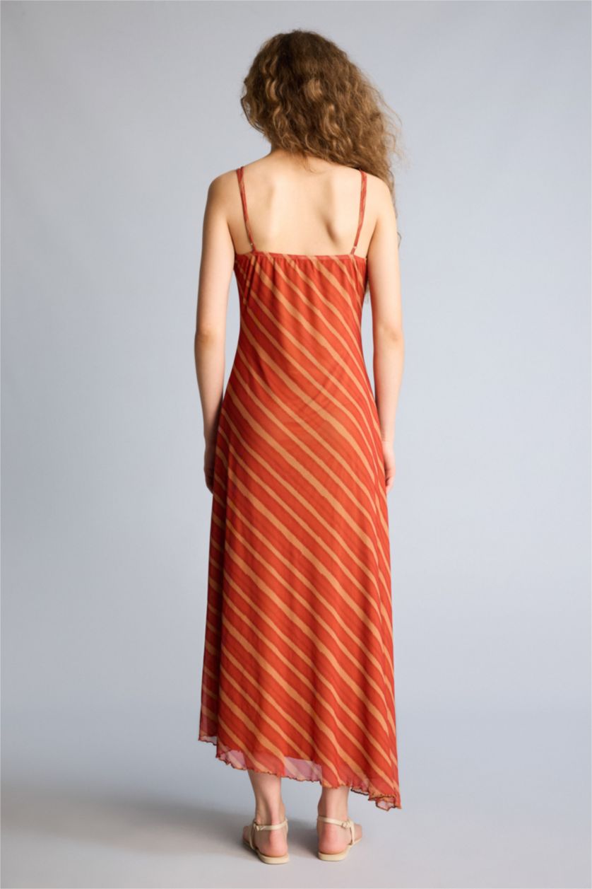 Женщины Розовый Tulle Midi Dress