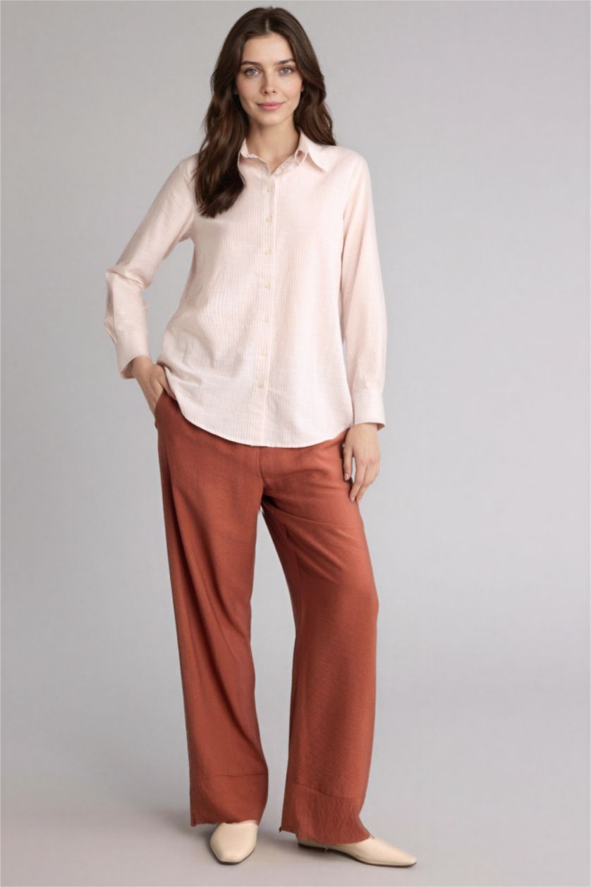 WOMAN Light Brown Regular Fit Trousers