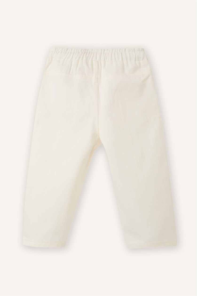 Erkek Bebek Ekru Gabardin Pantolon Erkek Bebek