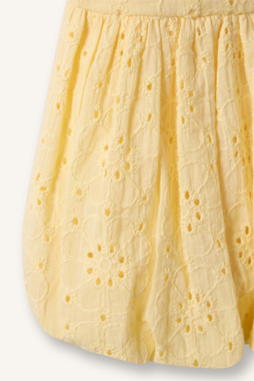 Baby Girls Dark Yellow Woven Dress