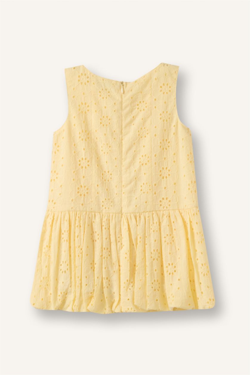 Baby Girls Dark Yellow Woven Dress