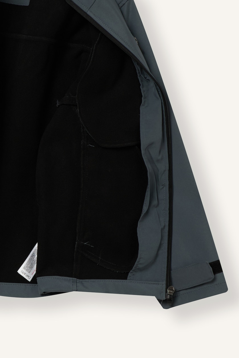 GARÇONS Anthracite Imperméable à capuche coupe-vent avec doublure polaire et poches pour garçon
