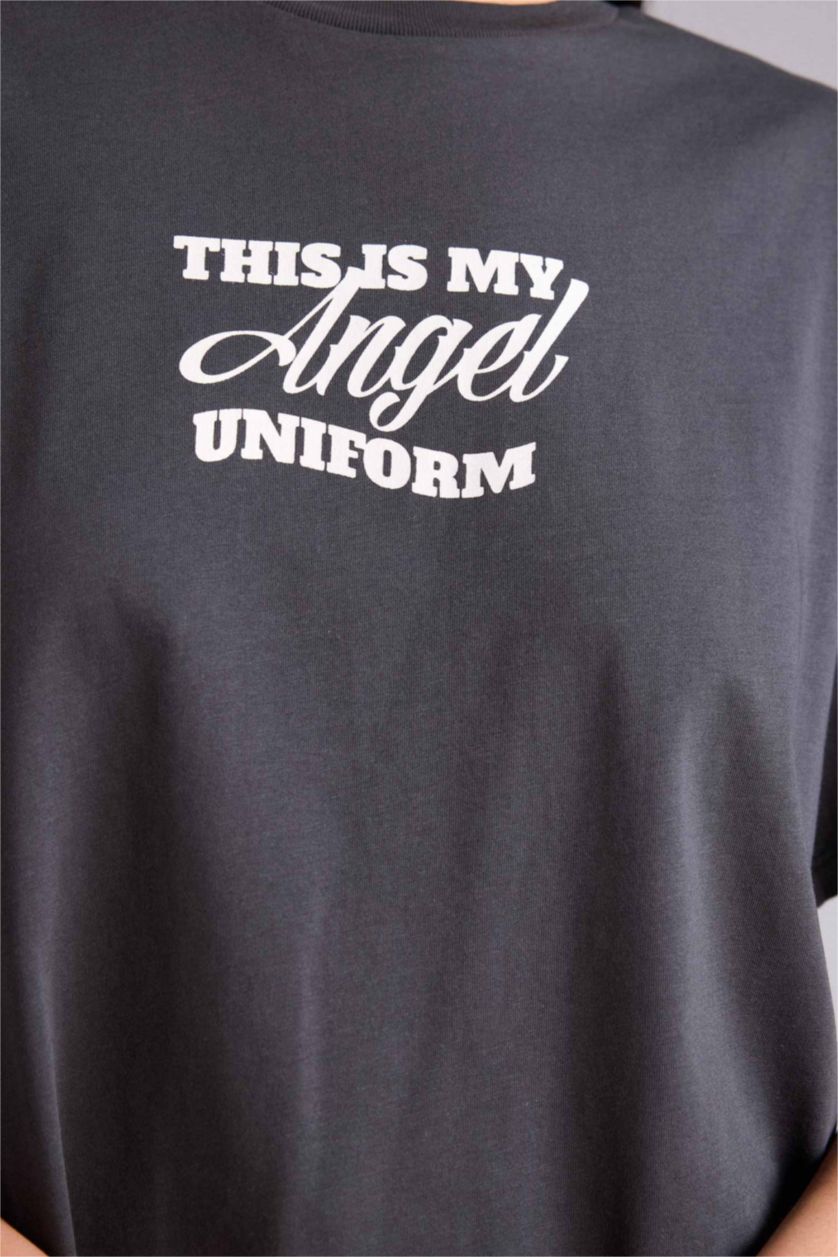 FEMME Anthracite Woman Short Sleeve T-Shirt