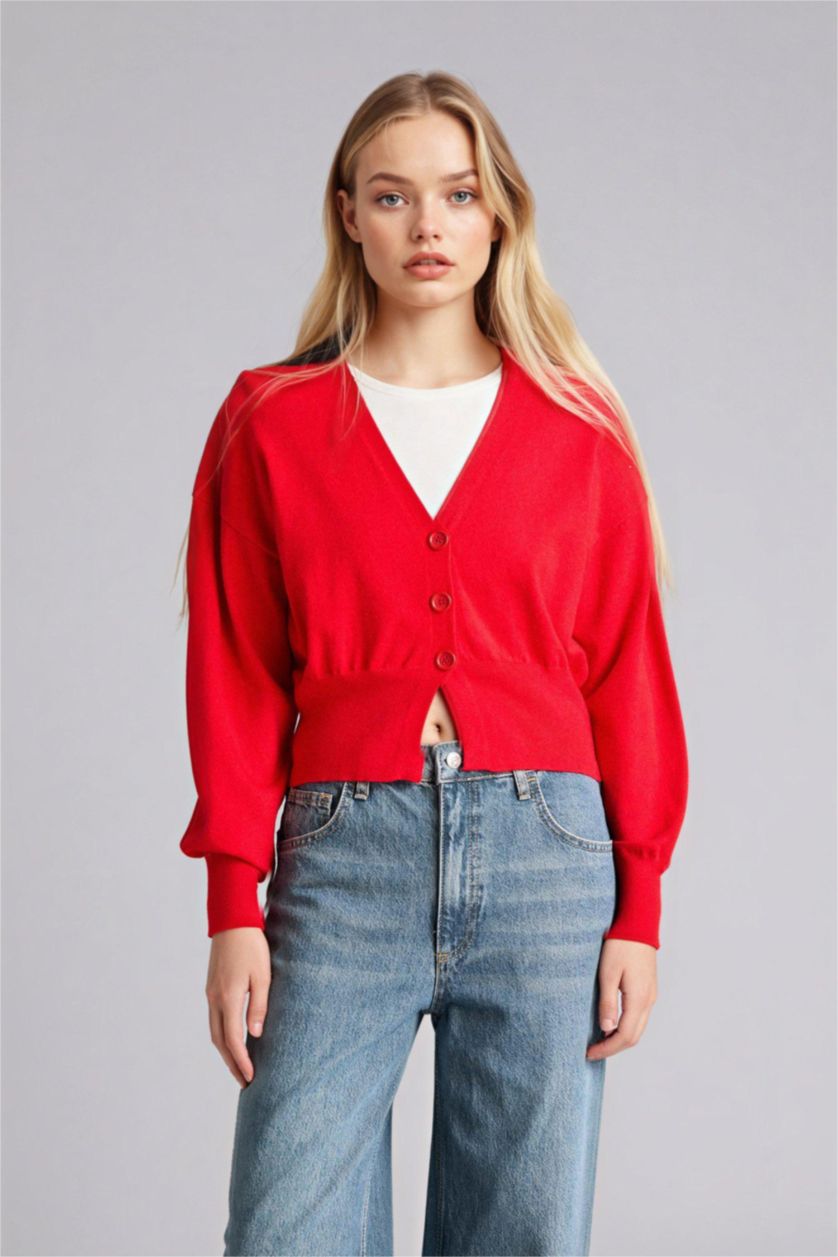 FEMME Rouge Cardigan oversize à col V