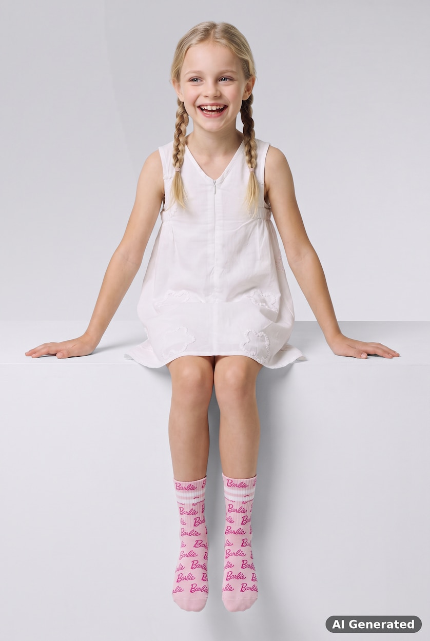 GIRLS & TEENS MIXED Girl Barbie Licensed 2 piece Long sock